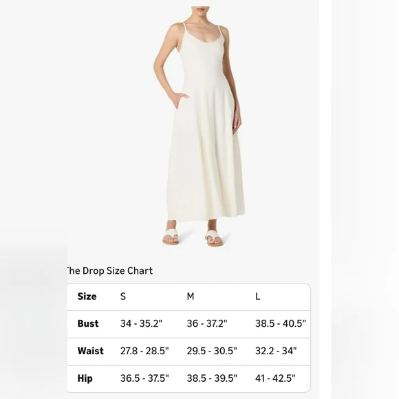 The Drop Womens Luna Scoop Neck Linen Maxi Dress Sz L - Picture 4 of 4